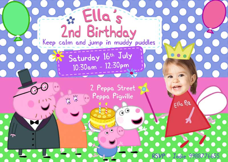 PEPPA PIG Birthday Invitation